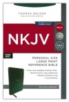 NKJV Personal Size, Large Print:End-of-Verse Reference Bible, Comfort Print, Leathersoft Dark Green - Indexed